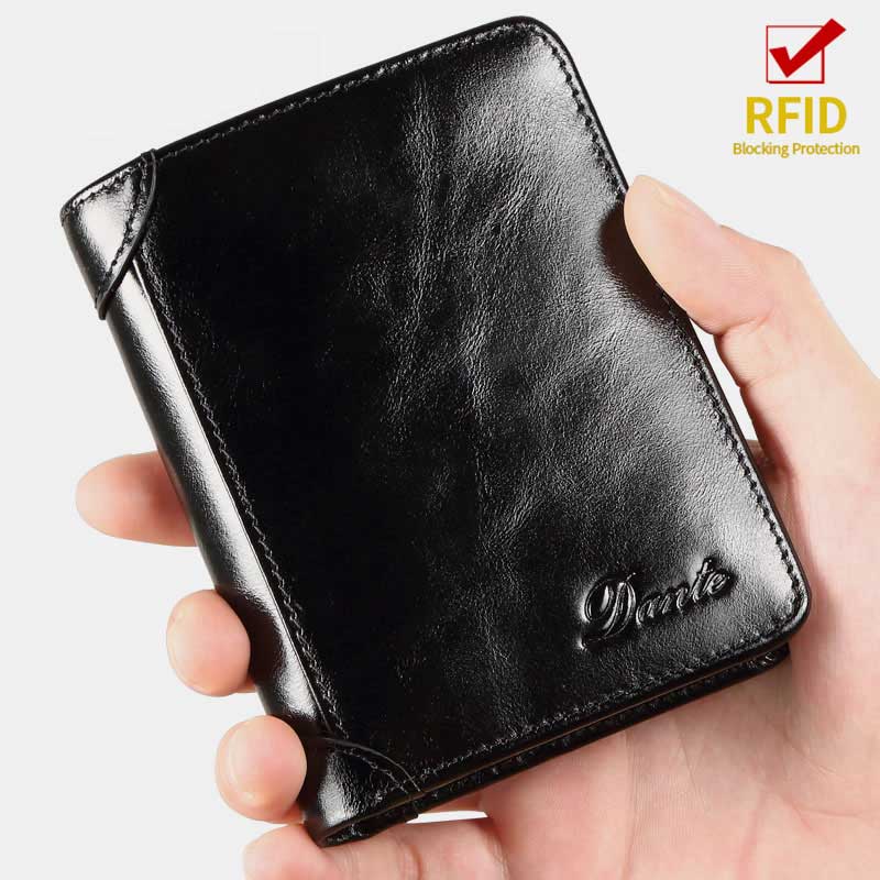 RFID Genuine Leather Vintage Card Holder Wallet