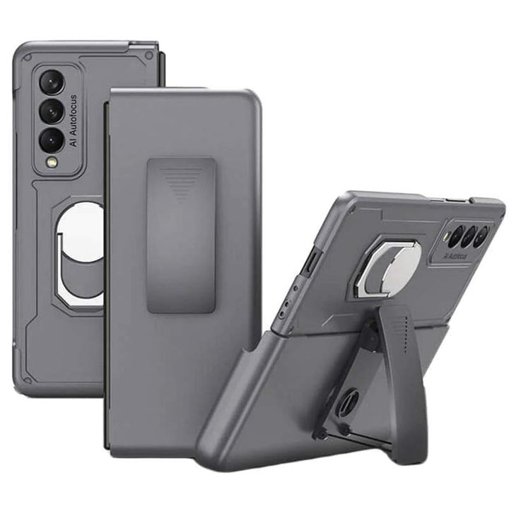 Phone Holder Holster For Galaxy Z Fold 3 Rotating Kickstand Clip Phone Case