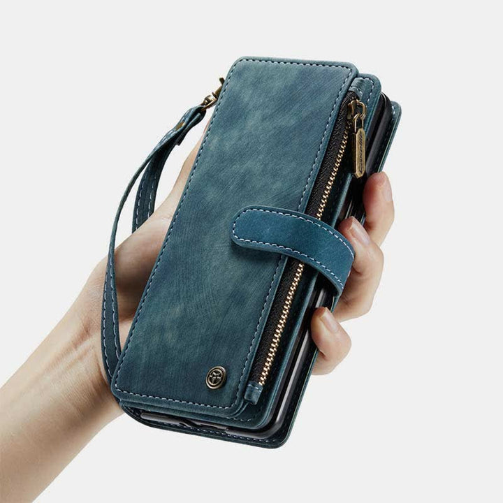Galaxy Z Fold 3 4 5 Wallet Case with Card Holder Magnetic Kickstand for Women Men