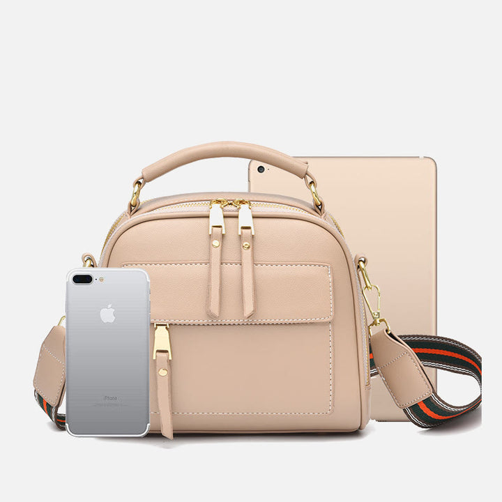 Vegan Leather Purse For Women Classic Top-Handle Bag
