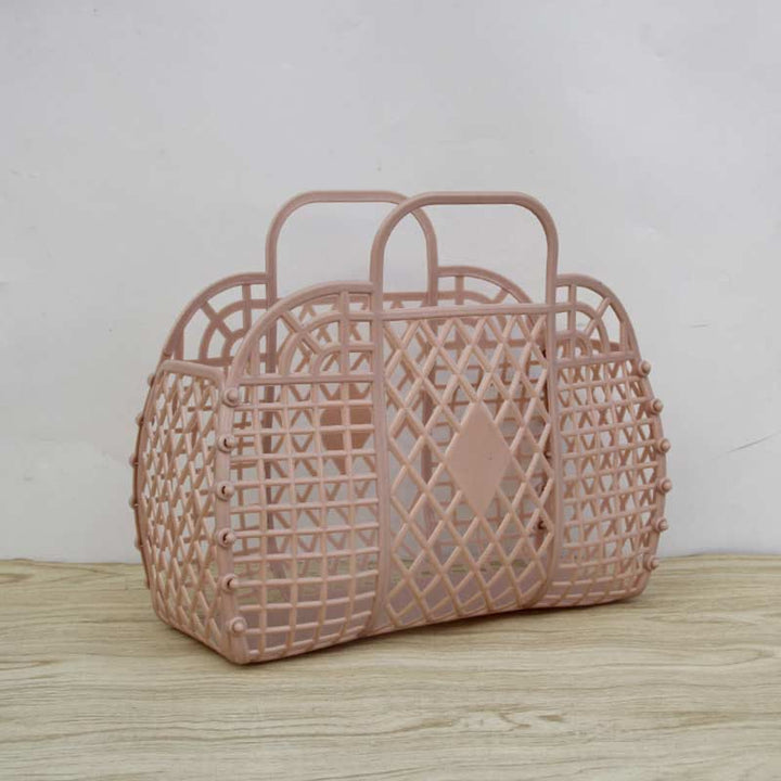 Handbag for Bathroom Rhomboid Flexible Organizing Storage Collapsible Bath Basket