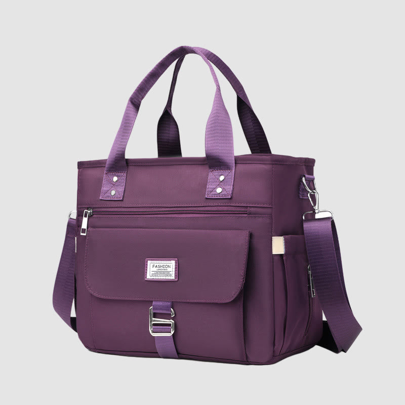 Tote For Outdoor Picnic Portable Multifunctional Waterproof Nylon Lunch Bag - Purple - image 27