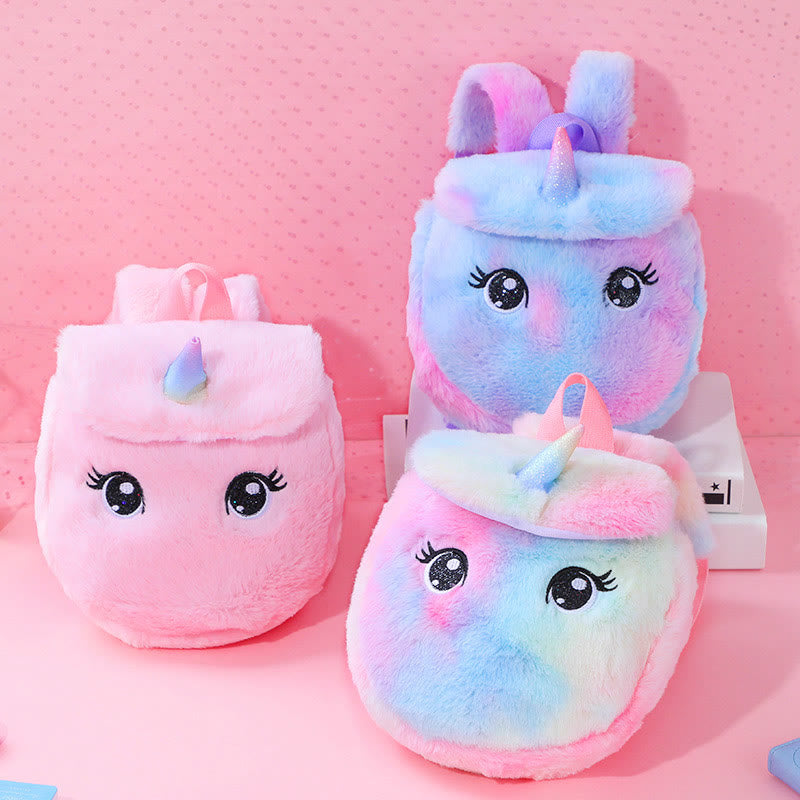 Backpack For Women Unicorn Furry Cute Cartoon Toddlers Kids Schoolbag