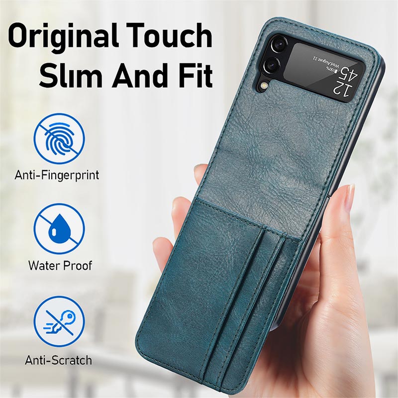 Samsung Galaxy Z Flip& Z Flip 3/4/5/6 Phone Case Leather Phone Bag with Multi-Slot