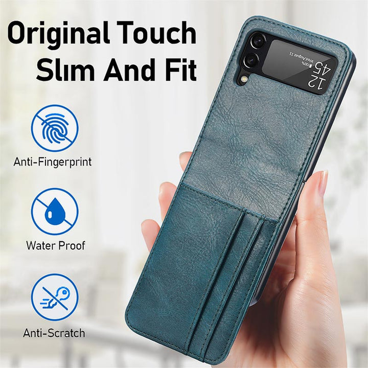 Samsung Galaxy Z Flip& Z Flip 3/4/5/6 Phone Case Leather Phone Bag with Multi-Slot