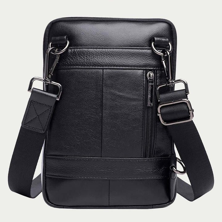 Messenger Bag For Men Three Styles Pockets Leather Crossbody Bag