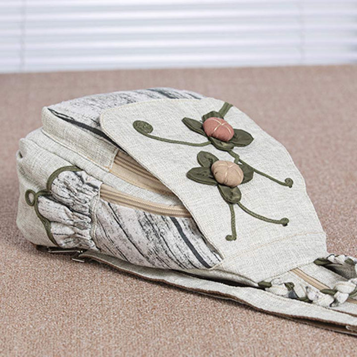 Multifunctional Large Capacity National Floral Printing Backpack