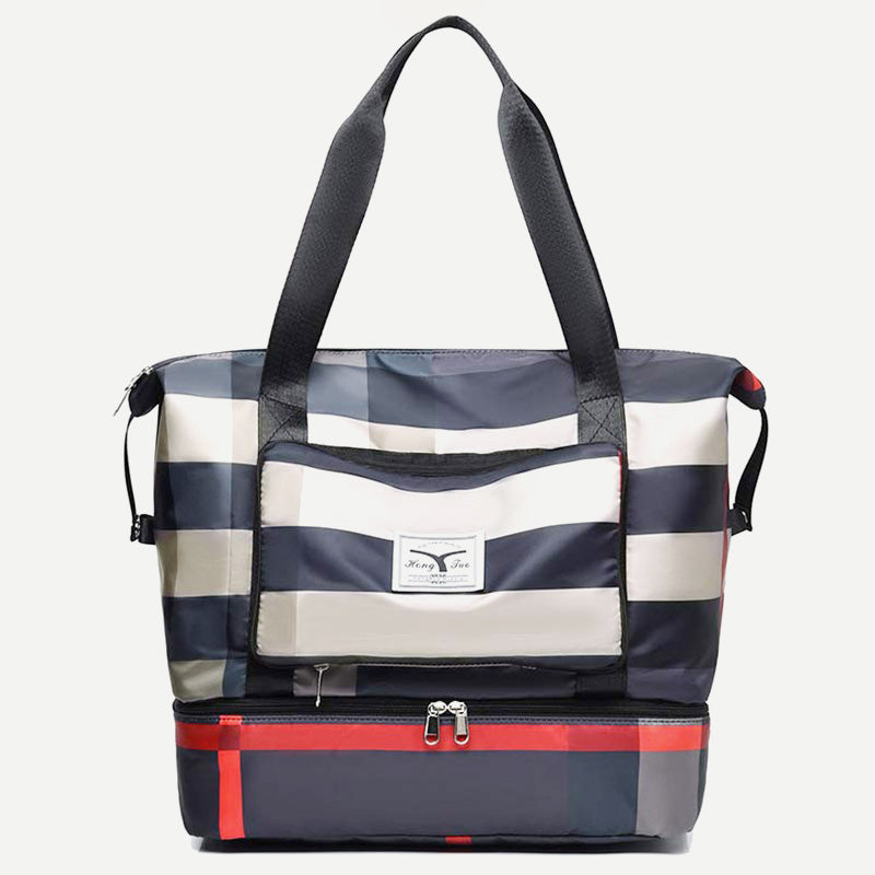 Travel Duffel Bag Sports Gym Shoulder Overnight Bag with Shoes Compartment