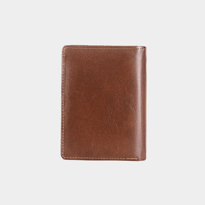 Mens RFID Blocking Wallet Soft PU Leather Credit Card Holder