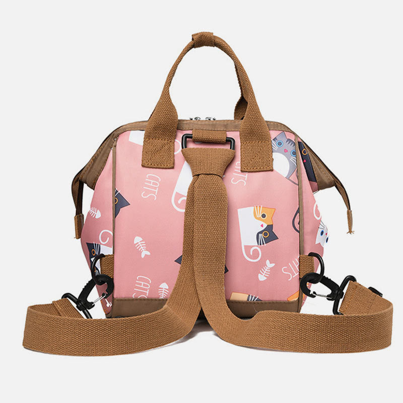 Functional Waterproof Crossbody Bag Convertible Mini Backpack Mommy Bag