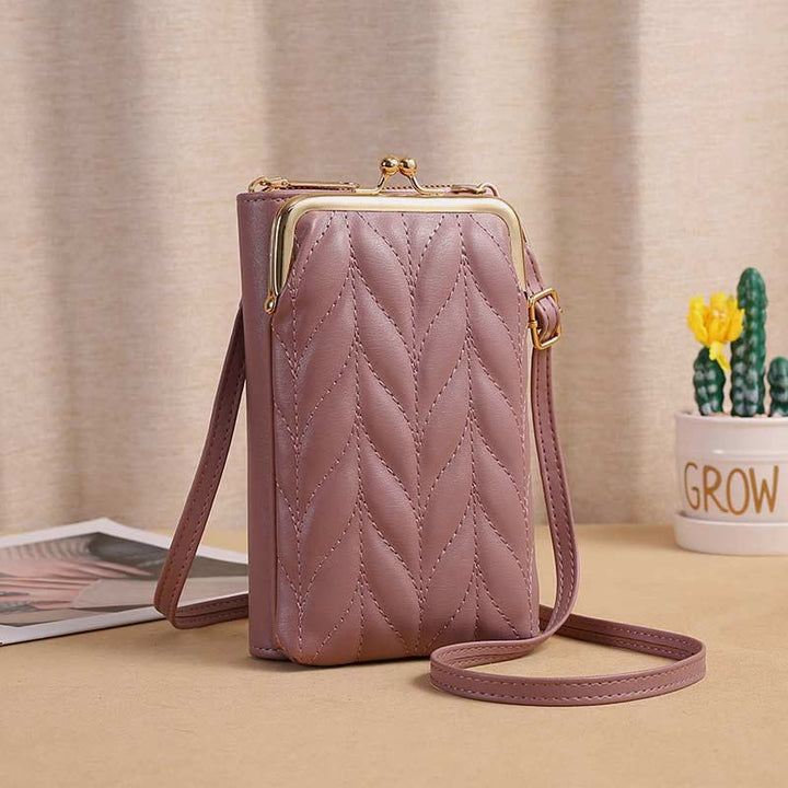 Leather Phone Bag For Women Large Capacity Crossbody Coin Wallet