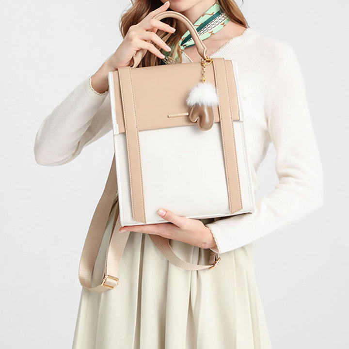 Lady Backpack Texture Vegan Leather Women Stylish Travel Daypack - image 6