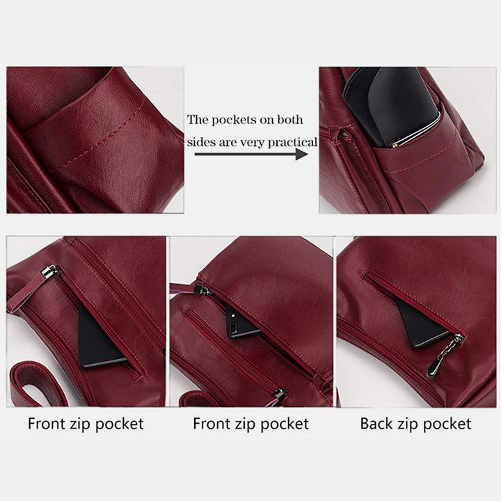 Retro Style Multi-Pocket Large Crossbody Bag - image 7