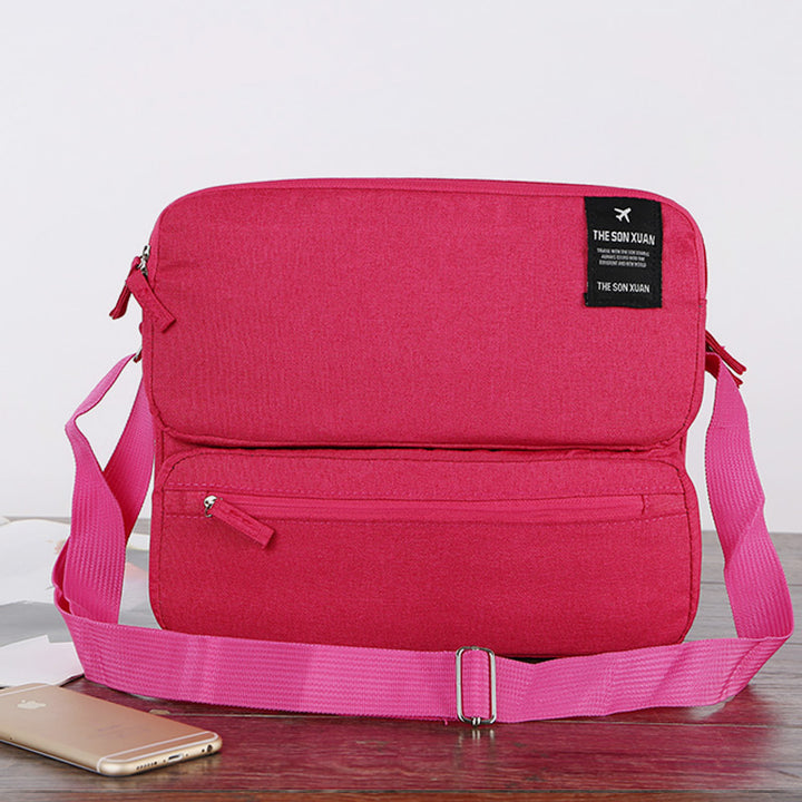 Multi-Compartment Multifunctional Messenger Bag Laptop Crossbody Bag