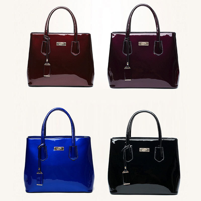 Retro mirror shiny leather Bucket Bag Women Crossbody handbag - image 15