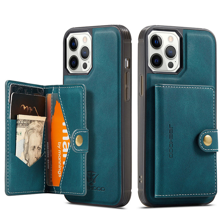Leather Wallet Case Removable Card Holder Kickstand for iPhone 13 Pro Max Multi Model Optionals