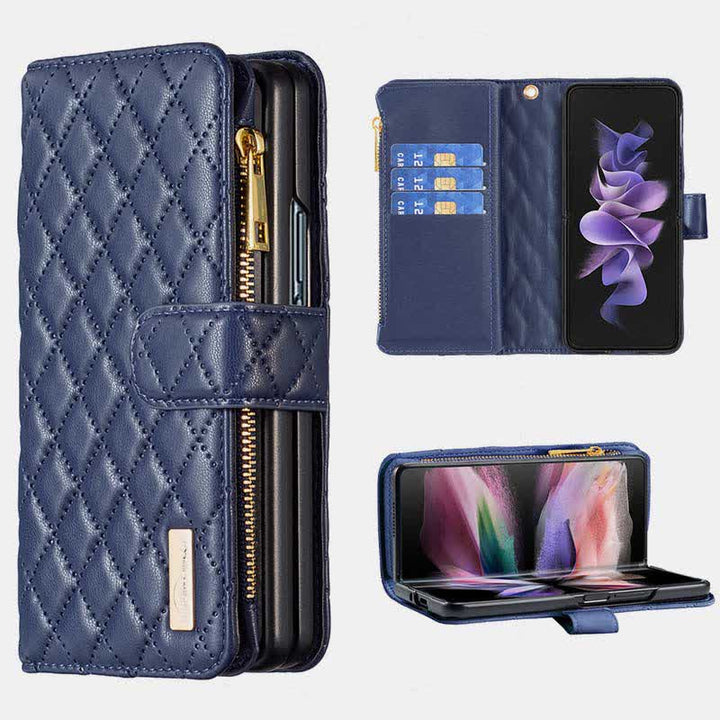 Unisex Luxury Leather Wallet Case Fits for Samsung Galaxy Z Fold 3 4 5
