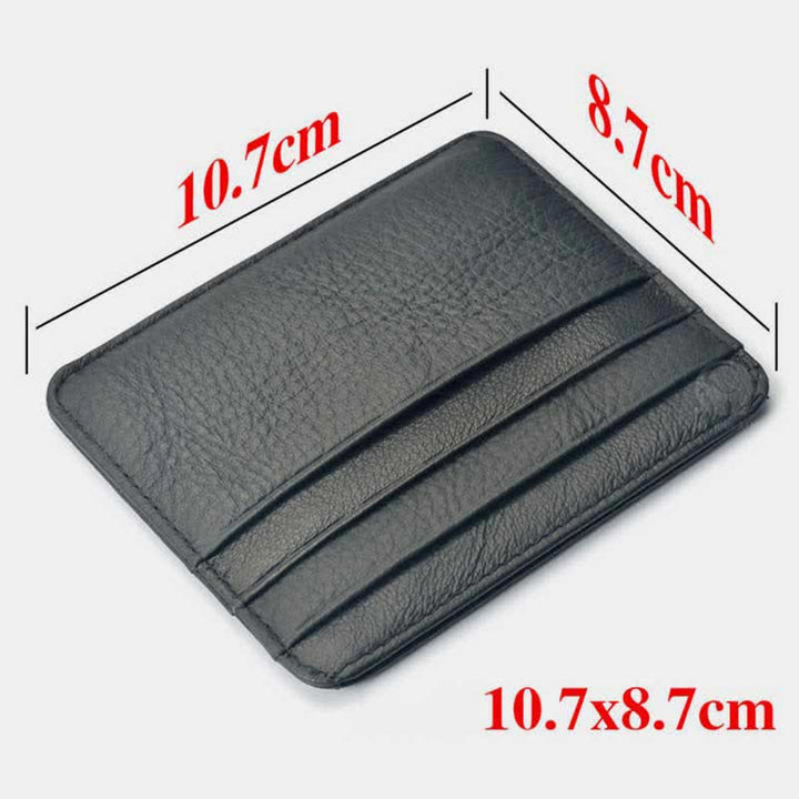 Slim Minimalist Front Pocket Wallet Genuine Leather Card Holder Card Case - image 12