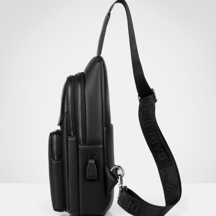 Multipurpose Sling Bag Waterproof Soft Crossbody Backpack with USB Charger Port