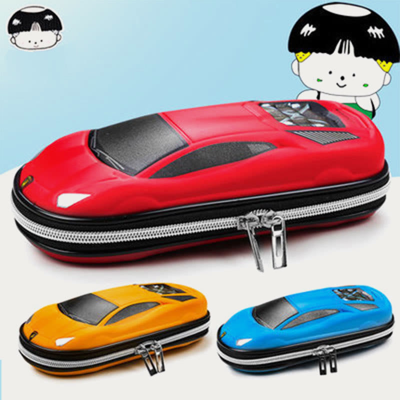 Pencial Case For Boys Cute Cartoon Car Shape School Case