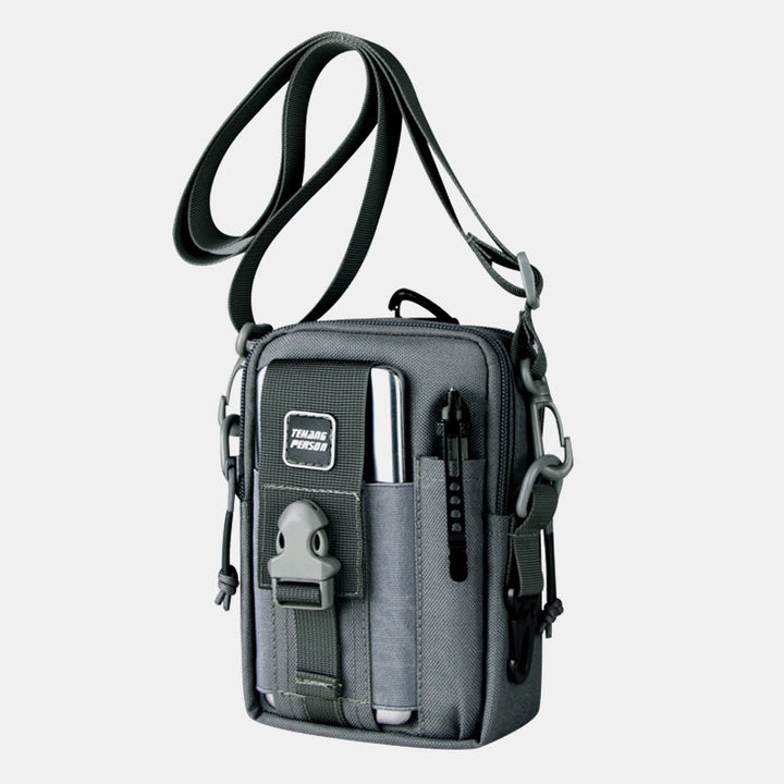 Tactical Waist Bag Belt Loop Phone Bag Pouch Fit 7.5" Cellphone with Crossbody Strap