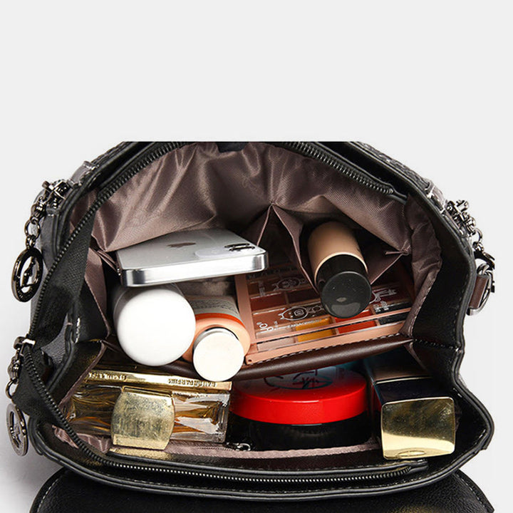 Crocodile Print Handbag For Women Roomy PU Leather Crossbody Bag