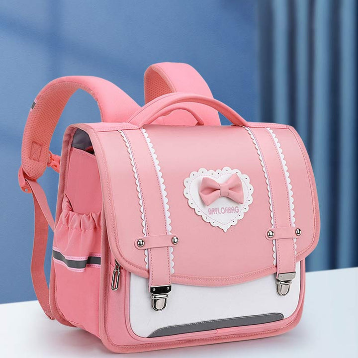 Backpack for Girls Boys Preschool Primary School Bookbag with Reflective Design - LightPink - Small - image 11