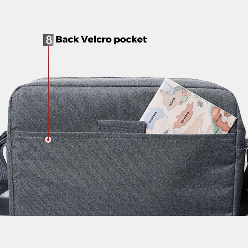 Multi-Compartment Multifunctional Messenger Bag Laptop Crossbody Bag