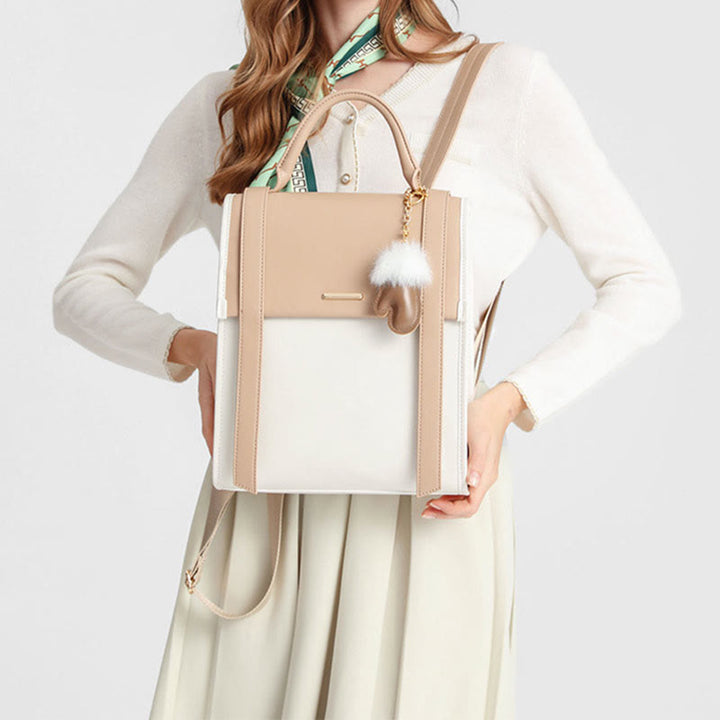 Lady Backpack Texture Vegan Leather Women Stylish Travel Daypack - image 3