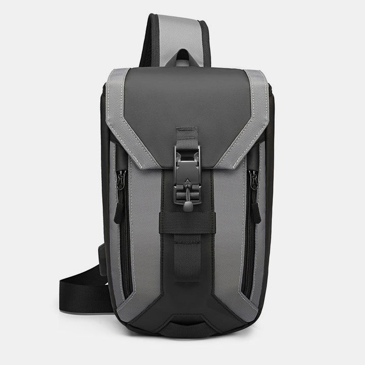 Water-Resistant Sling Bag With USB Charging Port
