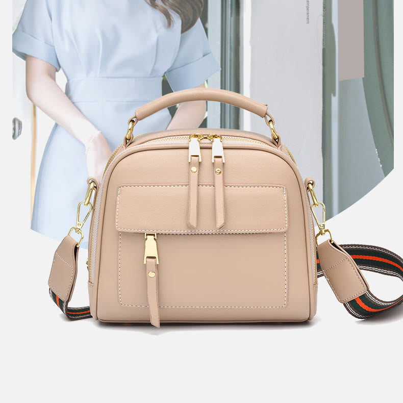 Vegan Leather Purse For Women Classic Top-Handle Bag