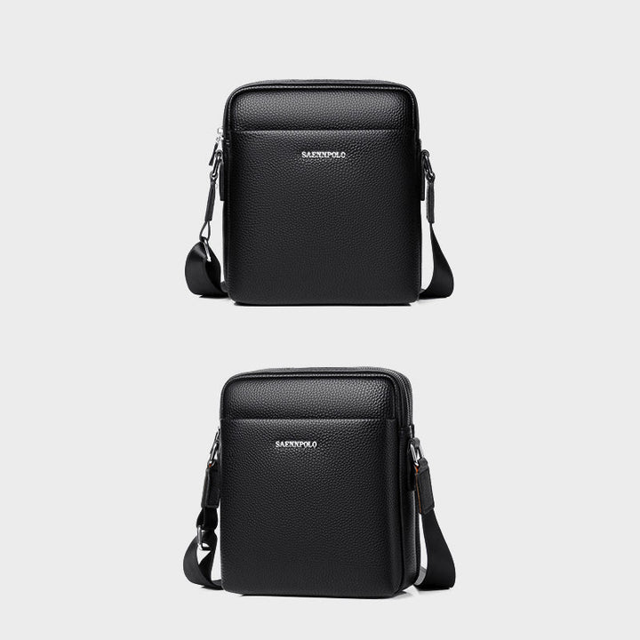 Simple Messenger Bag For Men Outdoor Durable Waterproof Leather Bag