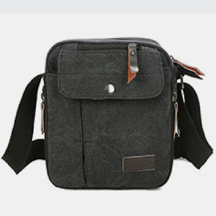 Mens Small Messenger Bag Multi-Slot Travel WorK Canvas Shoulder Bag