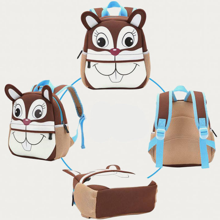 Backpack For Kids Cute Cartoon Animal Pattern Nylon Schoolbag