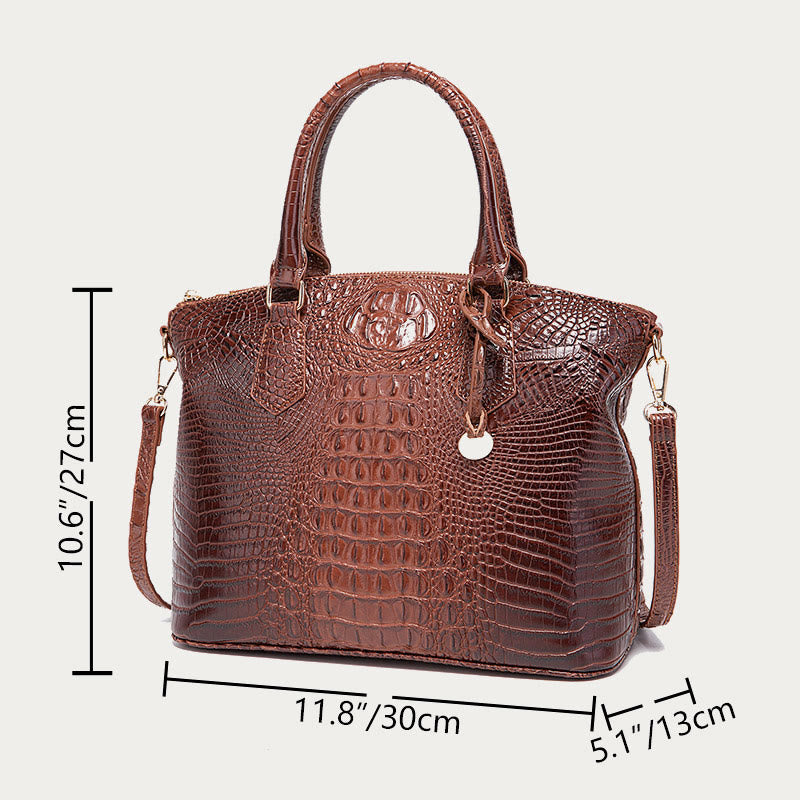 Tote For Women Daily Use Retro Crocodile Crossbody Bag - image 9
