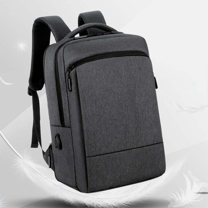Large Capacity Lightweight Waterproof Expandable Business Backpack With USB Charging Port