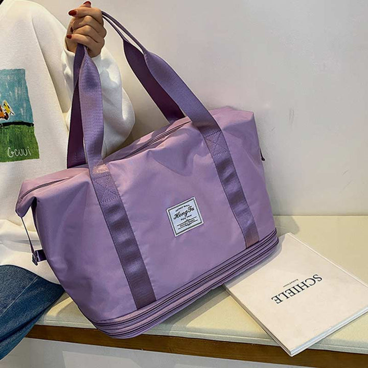 Super Large Capacity Waterproof Expandable Travel Handbag Expanding Two Layers