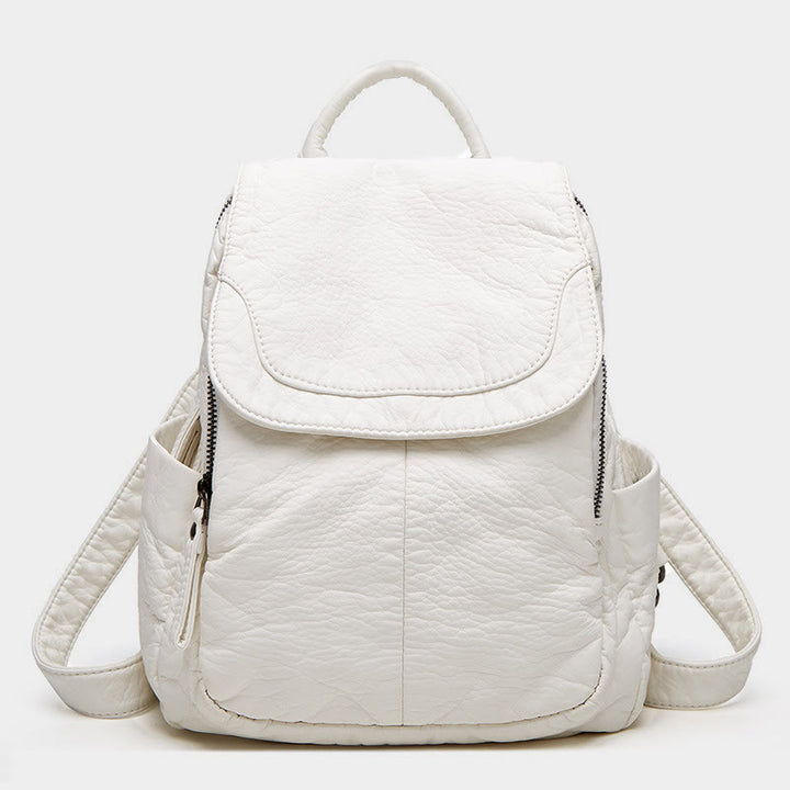 Backpack For Women Casual Soft Leather Large Capacity Travel Bag