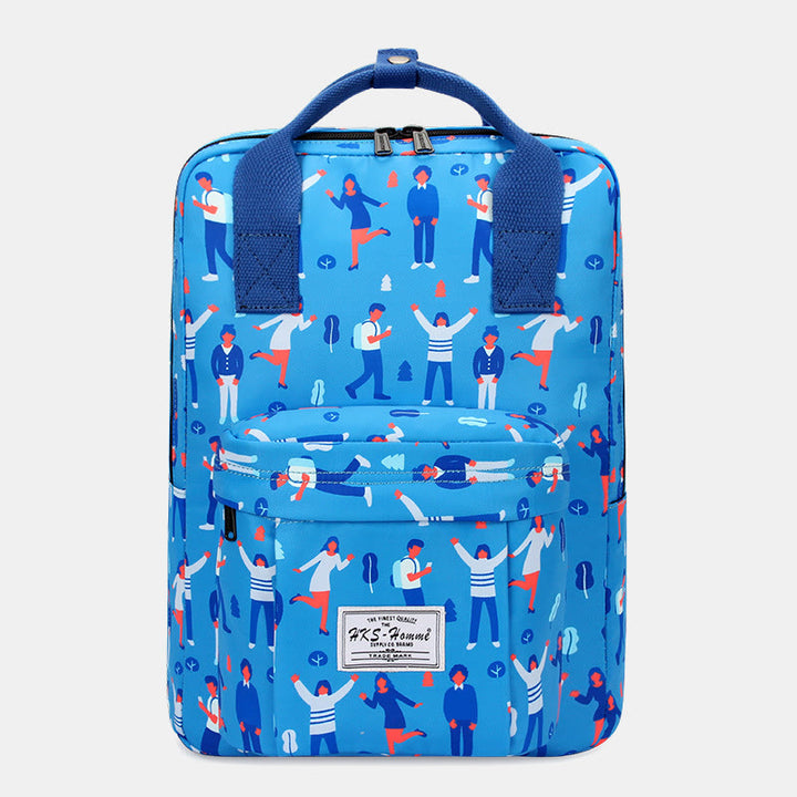 Multicolor Printed Laptop Backpack15.6 Inch College School Bookbag Travel Daypack