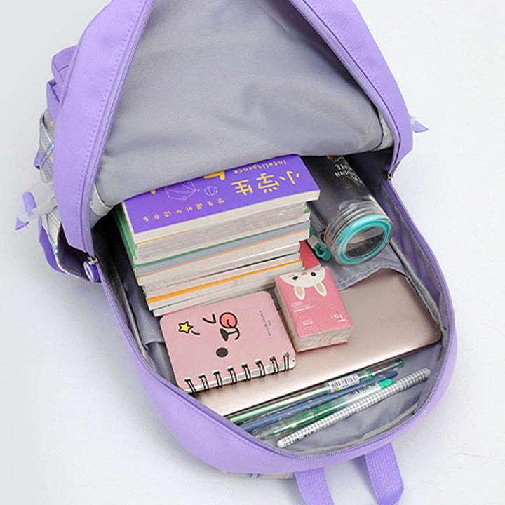 School Backpack For Kids Cute Pattern Rolling School Bag - image 2
