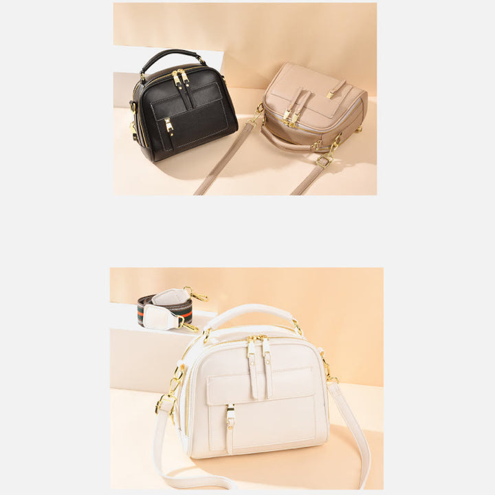 Vegan Leather Purse For Women Classic Top-Handle Bag