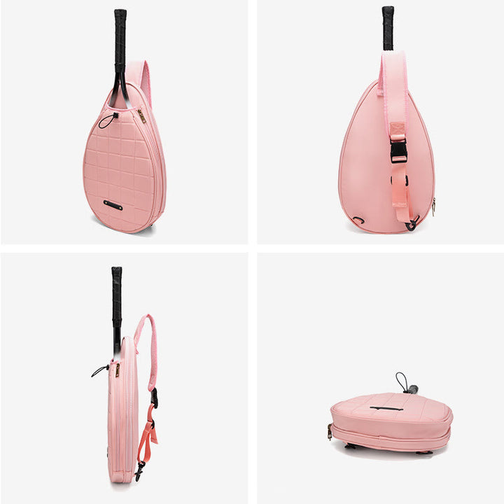 Racket Bag For Women Plaid Pattern Waterproof Polyester Crossbody Bag - image 12