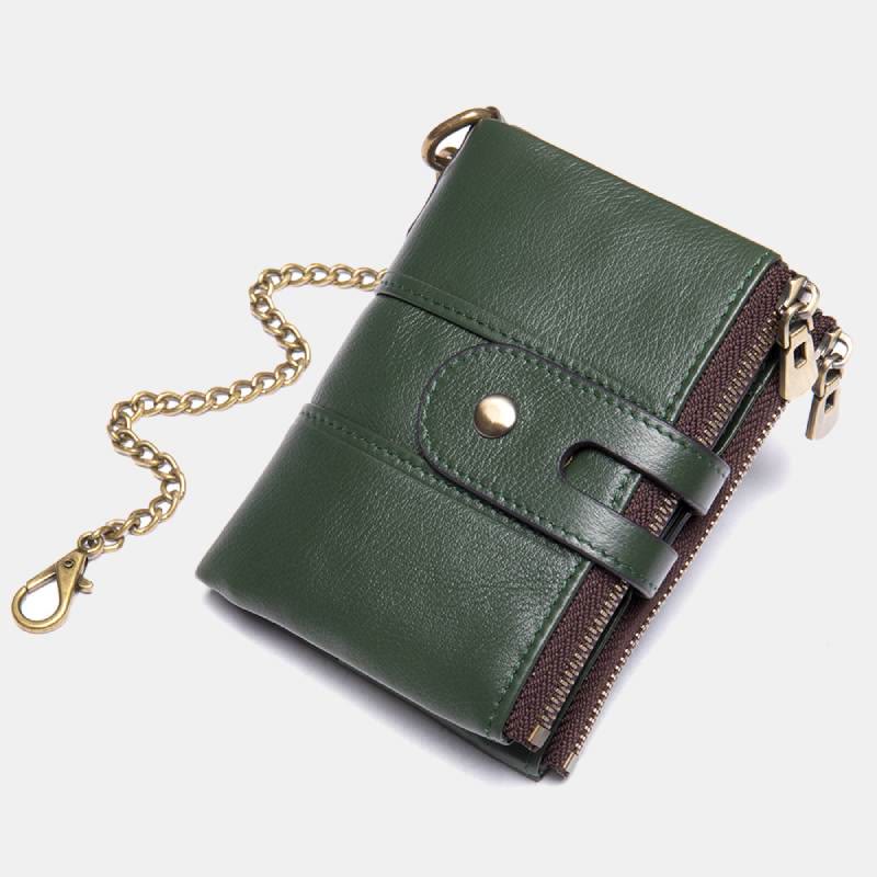 RFID Blocking Genuine Leather Wallet Card Holder