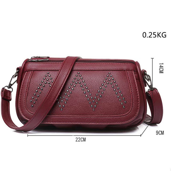 Fashion Rehinestone Shoulder Bag for Women Leather Satchel Crossbody Bag