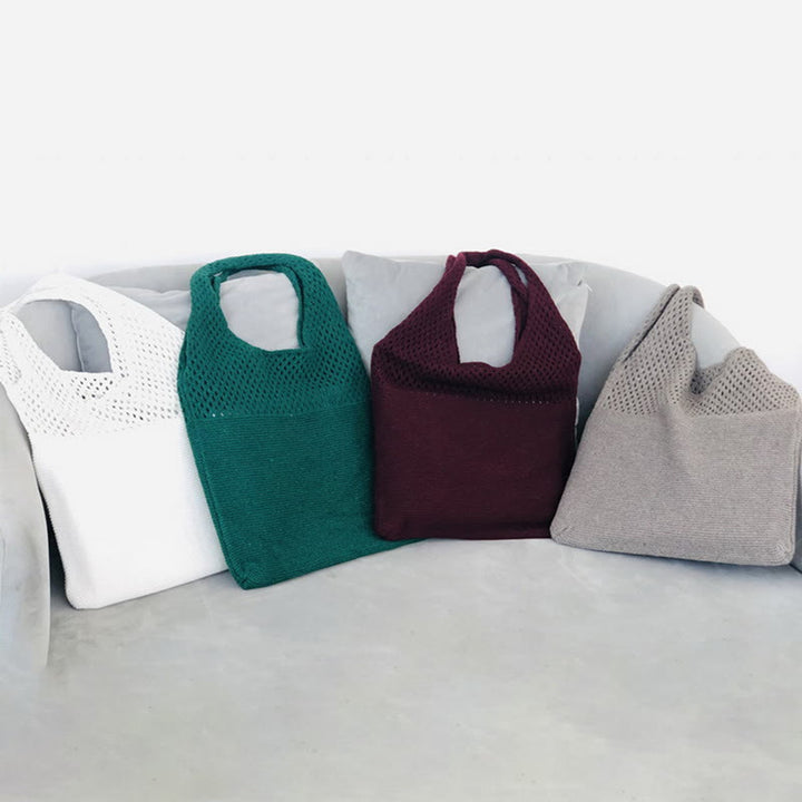 Tote Bag For Women Ethnic Style Wool Knitted Shoulder Bag