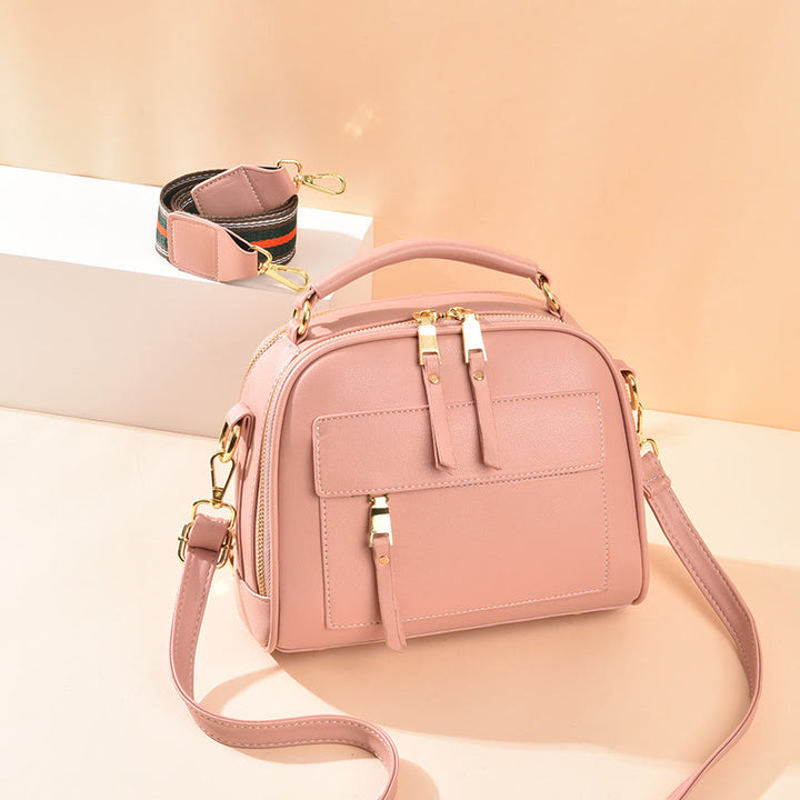 Vegan Leather Purse For Women Classic Top-Handle Bag