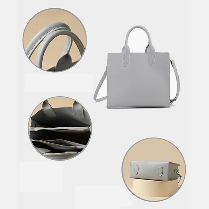 Vegan Leather Tote Bag Women Travel Work Crossbody Shoulder Purse
