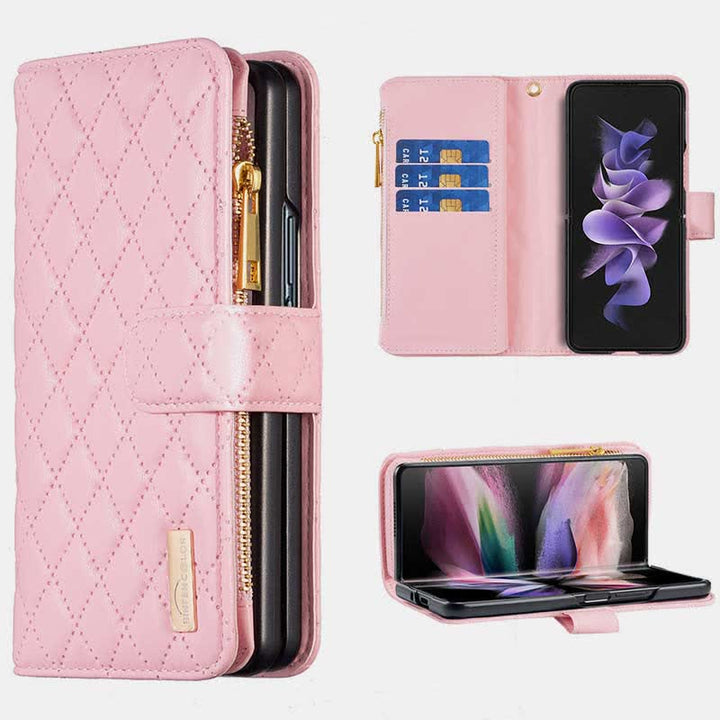 Unisex Luxury Leather Wallet Case Fits for Samsung Galaxy Z Fold 3 4 5