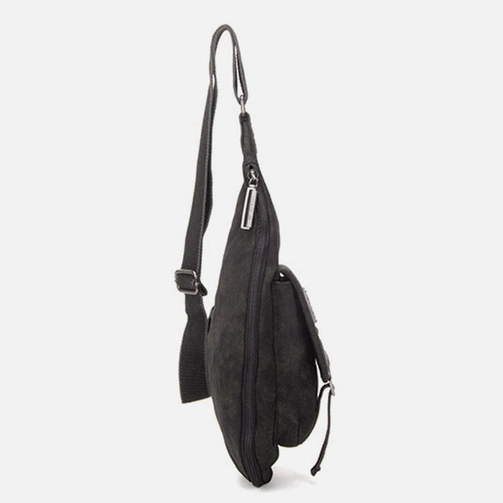 Multifunctional Canvas Chest Bag For Men Leisure Crossbody Riding Bag