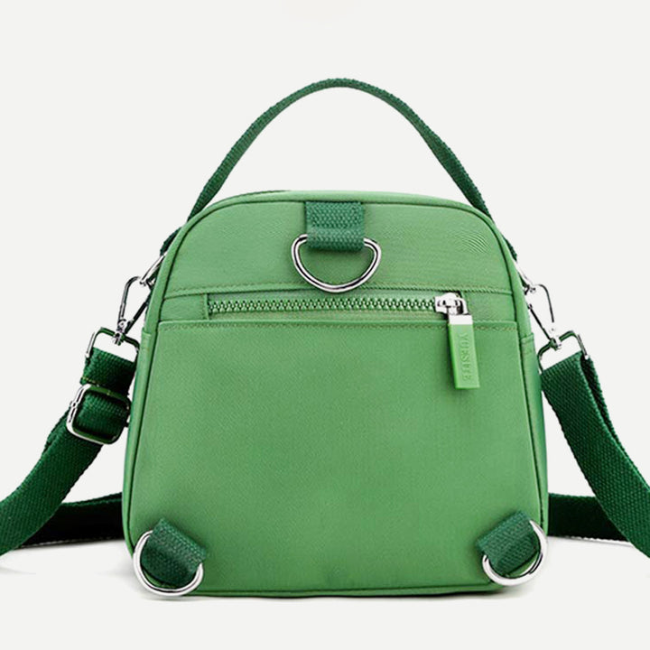 Functional Women Purse Lightweight Nylon Roomy Crossbody Shoulder Bag Mini Backpack